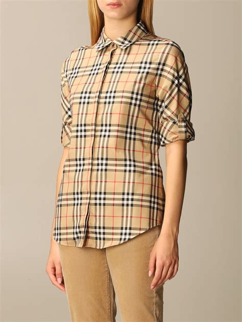 camicia burberry donne|Camicia in cotone Check (Snug) .